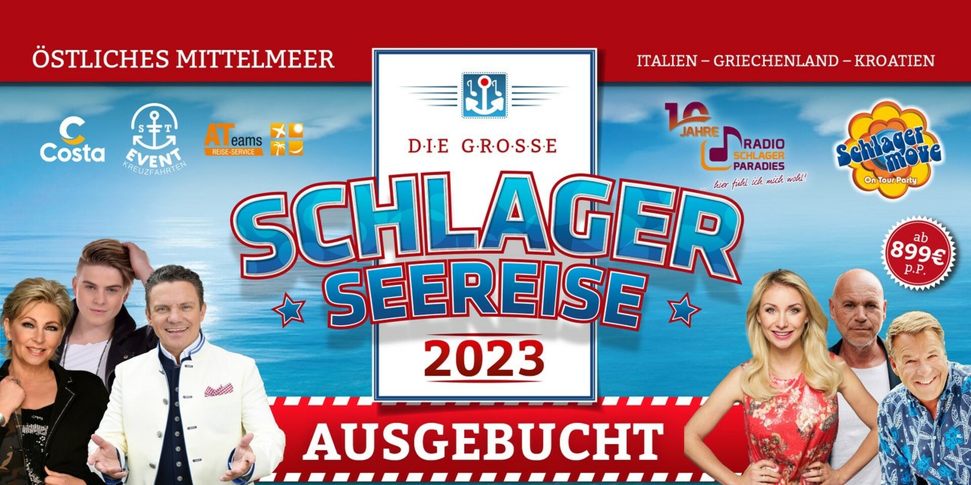 Im Oktober 2023 erwartet Euch „Die große Schlager-Seereise 2023“